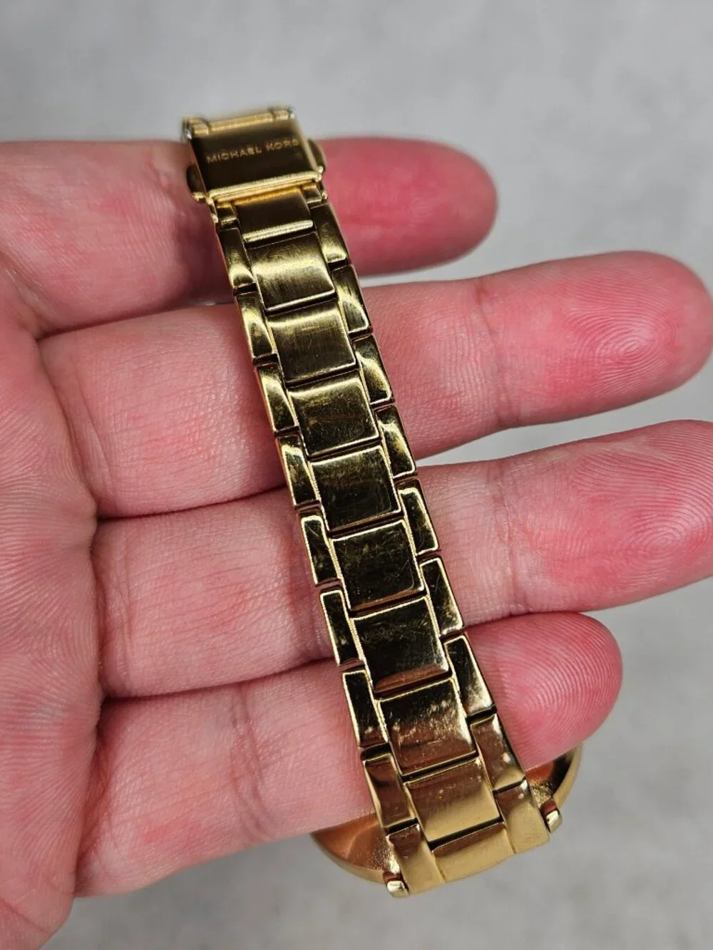 Michael Kors MK7572 Mini Pyper Pave Crystal Gold Tone Womens Watch Wristwatch